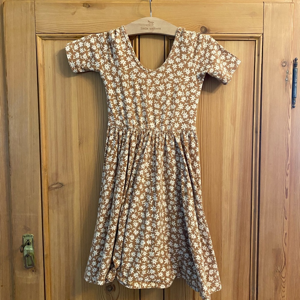 Alice + Ames Brown Floral Twirl Dress